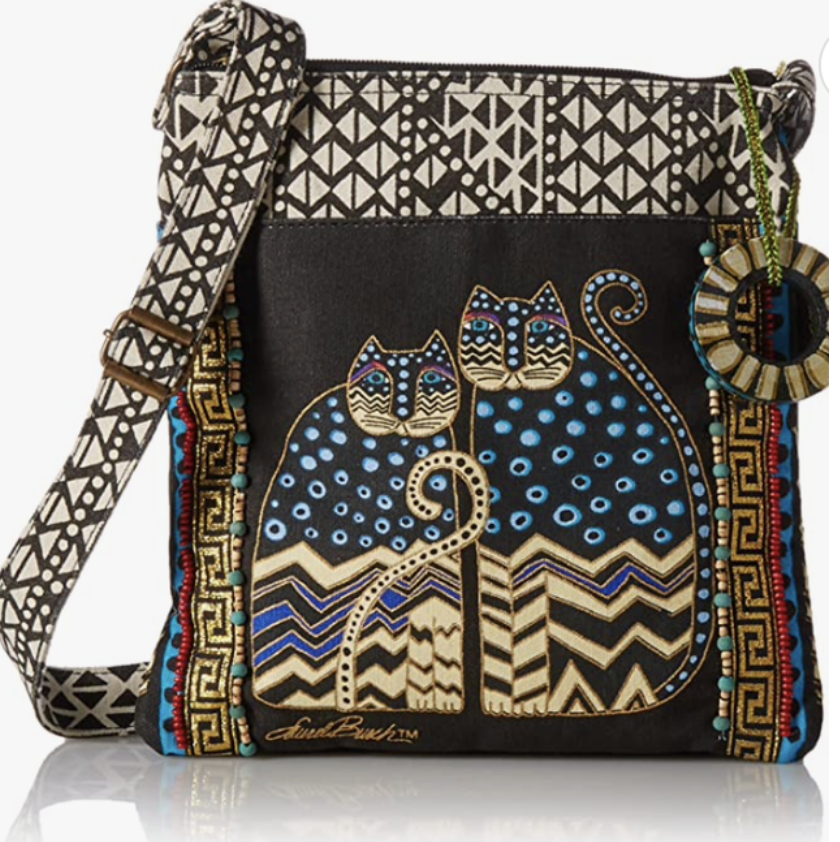 Laurel Burch Whimsical Cat Art Tote | Colorful tote bags, Whimsical cats,  Large leather tote bag
